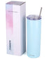 20oz Skinny Tumbler With Straw and Lid - Pearl Blue
