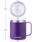 14oz Coffee Mug With Sliding Lid - Powder Coated Purple