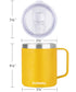 14oz Coffee Mug With Sliding Lid - Powder Coated Yellow