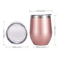 12oz Wine Tumbler With Lid - Rose Gold