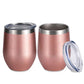 12oz Wine Tumbler With Lid - Rose Gold