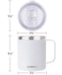 14oz Coffee Mug With Sliding Lid - White