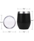 12oz Wine Tumbler With Lid - Black