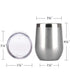 12oz Wine Tumbler With Lid - Silver
