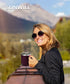 14oz Coffee Mug With Sliding Lid - Powder Coated Plum