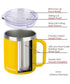 14oz Coffee Mug With Sliding Lid - Powder Coated Yellow