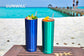 20oz Skinny Tumbler With Straw and Lid - Glass Blue