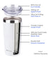 20oz Travel Tumbler With Sliding Lid - Powder Coated White