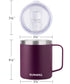 14oz Coffee Mug With Sliding Lid - Powder Coated Plum