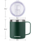 14oz Coffee Mug With Sliding Lid - Powder Coated Forest Green
