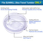 Spill Proof and Splash Resistant Silicone Sliding Lid for 20oz Travel Tumblers