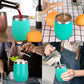 12oz Wine Tumbler With Lid - Teal & Magenta