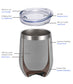 12oz Wine Tumbler With Lid - Silver