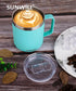 Spill and Splash Resistant Sliding Lid for 14oz Mugs and 20oz Tumblers