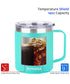 14oz Coffee Mug With Sliding Lid - Powder Coated Teal