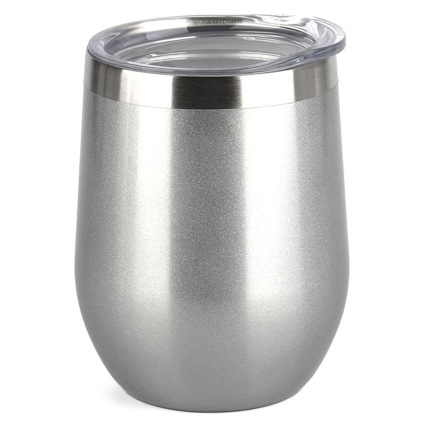 12oz Wine Tumbler With Lid - Silver