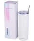 20oz Skinny Tumbler With Straw and Lid - White