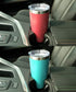 20oz Travel Tumbler With Sliding Lid - Powder Coated Teal & Coral