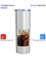 20oz Skinny Tumbler With Straw and Lid - Silver