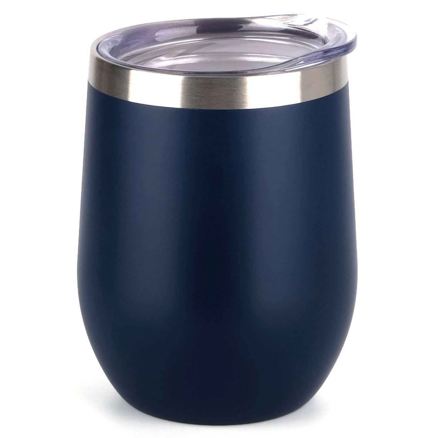 12oz Wine Tumbler With Lid - Navy Blue