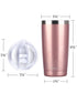 20oz Travel Tumbler With Sliding Lid - Rose Gold & Cool Grey