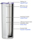 20oz Skinny Tumbler With Straw and Lid - Silver