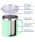 14oz Coffee Mug With Sliding Lid - Powder Coated Mint