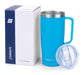 24oz Coffee Travel Mug With Sliding Lid - Powder Coated Royal Blue