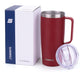 24oz Coffee Travel Mug With Sliding Lid - Powder Coated Wine Red