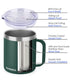 14oz Coffee Mug With Sliding Lid - Powder Coated Forest Green & Plum
