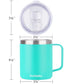 14oz Coffee Mug With Sliding Lid - Powder Coated Teal