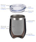 12oz Wine Tumbler With Lid - Black