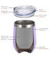 12oz Wine Tumbler With Lid - Lavender