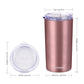 12oz Skinny Tumbler With Sliding Lid - Rose Gold
